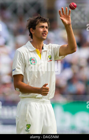 Nottingham, UK. 12th July, 2013. Australia's Ashton Agar during day three of the first Investec Ashes Test match at Trent Bridge Cricket Ground on July 12, 2013 in Nottingham, England. Credit:  Mitchell Gunn/ESPA/Alamy Live News Stock Photo