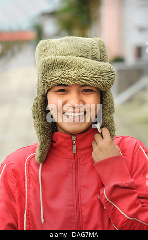 Young Vietnamese woman, smiling. Hoi An, Vietnam Stock Photo