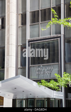 Time & Life Building Entrance, NYC, USA Stock Photo
