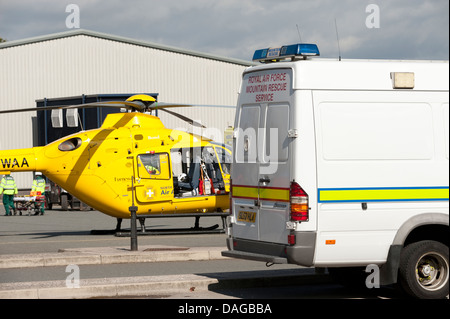 Royal Air Force RAF Mountain Rescue Service and Air Ambulance Stock Photo