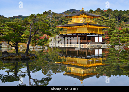 Temple of the Golden Pavilion on Kyoto, Japan. Stock Photo