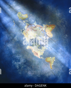 Painted Map Stock Photo