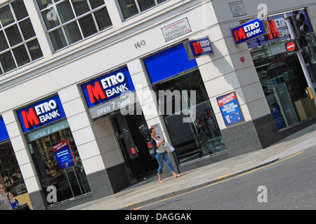 Metro Bank, Kensington High Street, London, England, Great Britain, United Kingdom, UK, Europe Stock Photo