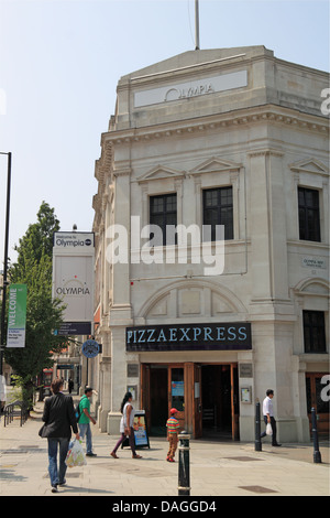 Pizza Express, Olympia Exhibition Centre, Hammersmith Rd, Kensington, London, England, Great Britain, United Kingdom, UK, Europe Stock Photo