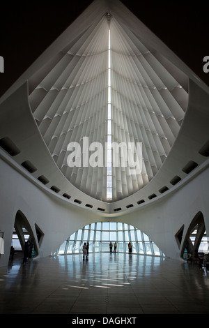 The lobby of the Milwaukee Art Museum (MAM) is seen in Milwaukee Stock Photo