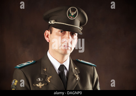 Ecuadorian Police Official Dressed Up In Formal Uniform Stock Photo