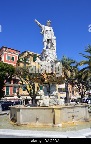Christopher Columbus at Santa Margherita Ligure, Liguria, Italy Stock Photo