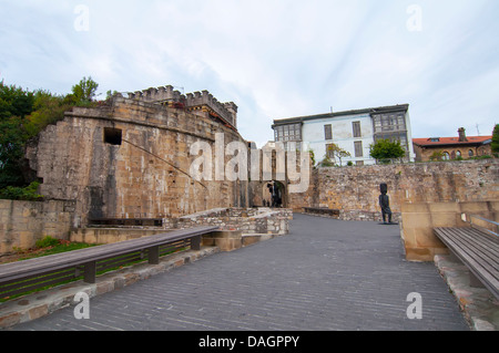 Main entrance to the walled city of Hondarribia Stock Photo