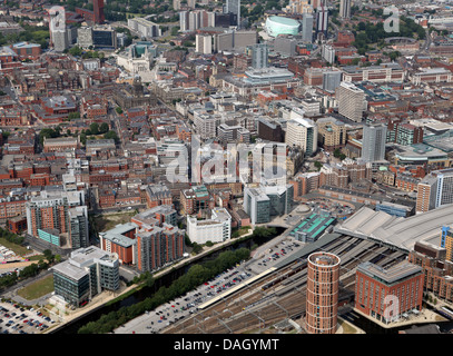 aerial view of Leeds City Centre