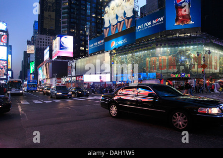 Times Square featured with Broadway Theaters Stock Photo