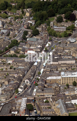aerial view of Skipton Town Centre in North Yorkshire Stock Photo