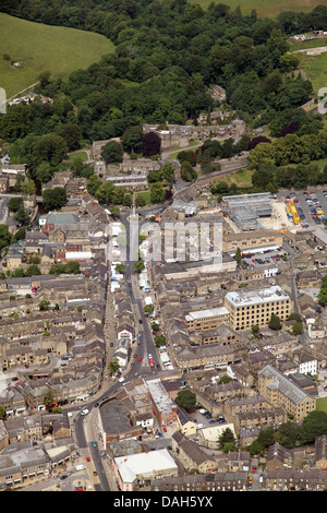 aerial view of Skipton Town Centre in North Yorkshire Stock Photo
