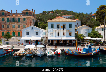 Gaios port at Paxos island in Greece. Ionian sea Stock Photo