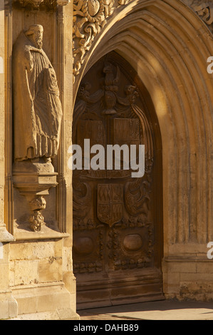 West front of Abbey Church of Saint Peter and Saint Paul, Bath, known as Bath Abbey, Somerset, England Stock Photo