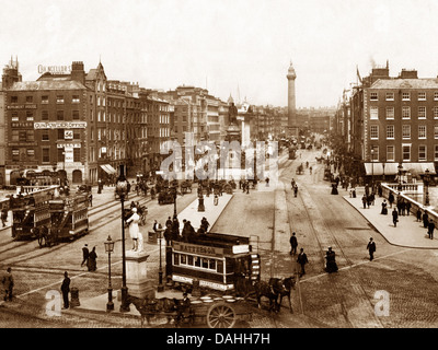 Dublin Sackville Street Victorian period Stock Photo