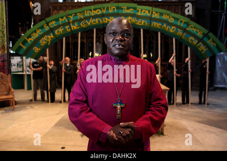 The Archbishop of York , John Sentamu in Manchester cathedral Stock Photo