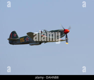 Duxford, UK. 13th July, 2013. Yak-9UM owned by Paul Boschung Credit:  Niall Ferguson/Alamy Live News Stock Photo