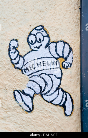 A drawing of Bibendum, commonly known as the Michelin Man, the symbol of the Michelin tire company Stock Photo