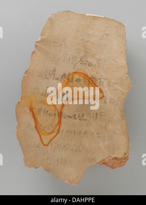 Ostracon with Dimensions of a Room, Perhaps a Royal Tomb LACMA M.80.203.213 Stock Photo