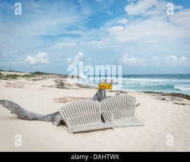 Nude beach Sign at Cozumel Mexico Stock Photo - Alamy