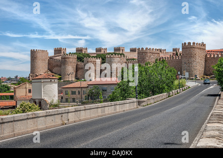 Walls, Avila, Castilla y León, Spain, Europe Stock Photo