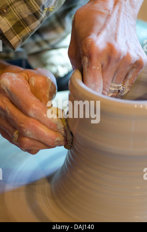 Potter at Iron & Lace, Bentonsport, Iowa, United States of America Stock Photo