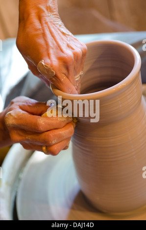 Potter at Iron & Lace, Bentonsport, Iowa, United States of America Stock Photo