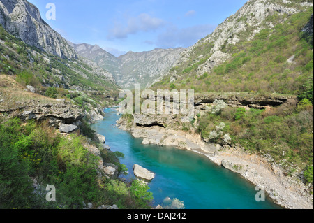 Moraca river canyon, north of Podgorica, Montenegro Stock Photo