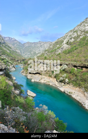 Moraca river canyon, north of Podgorica, Montenegro Stock Photo