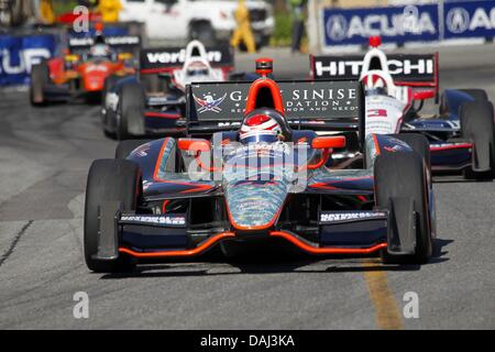 Toronto, Ontario, Canada. 14th July, 2013. IZOD Indycar Series, Honda Grand Prix of Toronto, Toronto, ON, Canada, July 12-14 2013, CARLOS MUNOZ, Panther Racing. Credit:  Ron Bijlsma/ZUMAPRESS.com/Alamy Live News Stock Photo