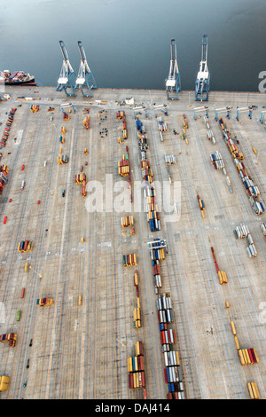 Aerial view of the Port of Charleston Wando Terminal in Charleston, SC ...