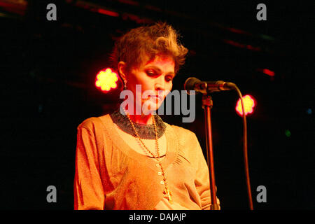 Canadian singer Alannah Myles performs on stage at the club 'Colos-Saal' in Aschaffenburg, Germany,  28 March 2011. Myles is known for her hit 'Black Velvet' from 1990 and is back on stage after several years of health issues following an accident. Photo: Susannah V. Vergau Stock Photo