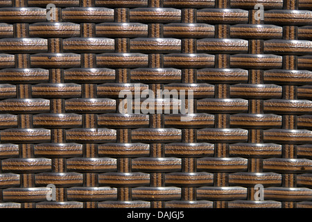 brown plaited textured background Stock Photo