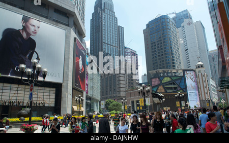 Jiefangbei shopping centre in Chongqing, China.10-May-2013 Stock Photo