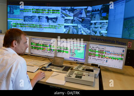 Motorway Computer Traffic control centre monitoring motorways in the UK Stock Photo - Alamy