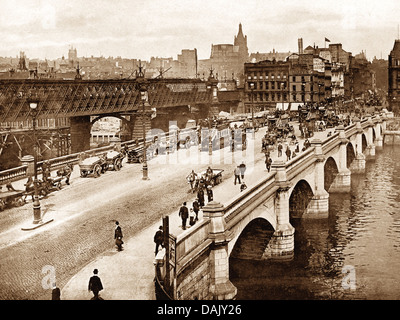 Glasgow Jamaica Bridge early 1900s Stock Photo