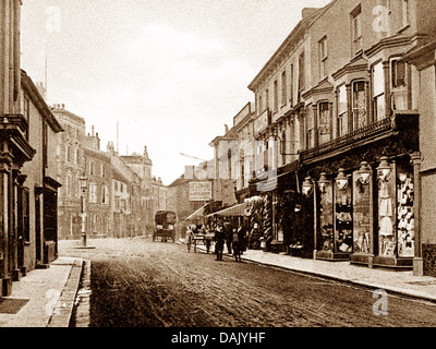 Ashford High Street early 1900s Stock Photo