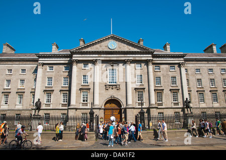 West Front of Trinity College university central Dublin Ireland Europe Stock Photo