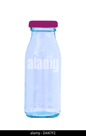 empty milk bottle Stock Photo