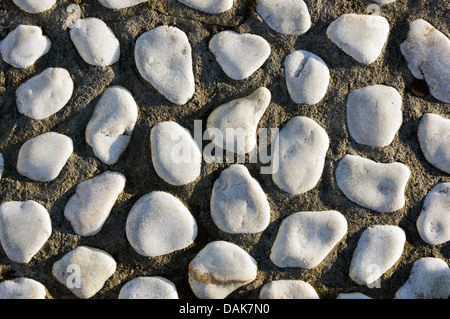 white stone textured pattern on floor Stock Photo
