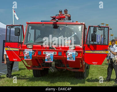 Stithians, UK. 15th July, 2013. Royal Navy Fire Tender at the show at the Stithians show, Cornwall's biggest one day show. Credit:  Bob Sharples/Alamy Live News Stock Photo