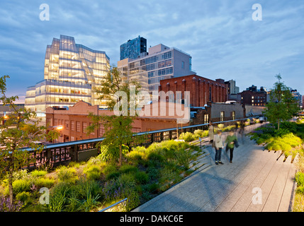 High Line New York City Manhattan High Line Park Frank Gehry Architecture Stock Photo