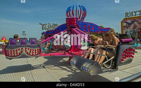 Stithians, UK. 15th July, 2013. Fun on the Twister Ride at the Stithians show, Cornwall's biggest one day show. Credit:  Bob Sharples/Alamy Live News Stock Photo