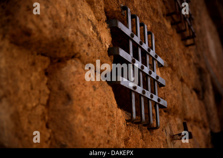 iron bars on window. Stock Photo