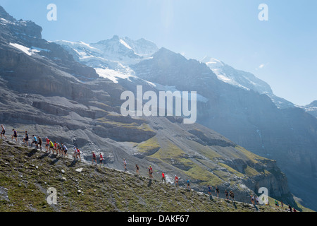 Europe, Swiss Alps, Switzerland, Bernese Oberland, Unesco, Jungfrau marathon Stock Photo