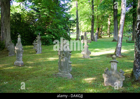 old graves of honor on a cemetery, Germany, Baden-Wuerttemberg, Baden-Baden Stock Photo