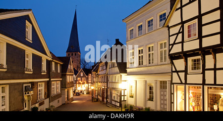old city of Hattingen with Sankt Georg church, Germany, North Rhine-Westphalia, Ruhr Area, Hattingen Stock Photo