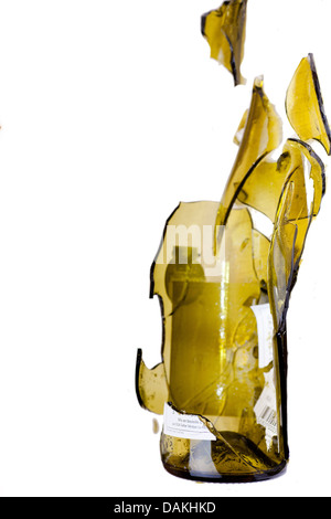 broken wine bottle Stock Photo