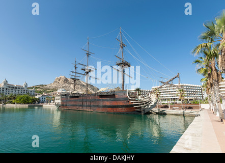 View of the harbour in Alicante Stock Photo