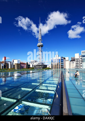 Oasis 21 and the TV Tower in Nagoya, Japan. Stock Photo